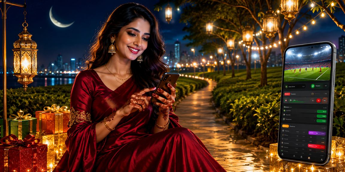 চট্টগ্রামে ঈদ উৎসবে মোবাইলে bgb333 লটারি উপভোগ করছেন একজন ব্যবহারকারী